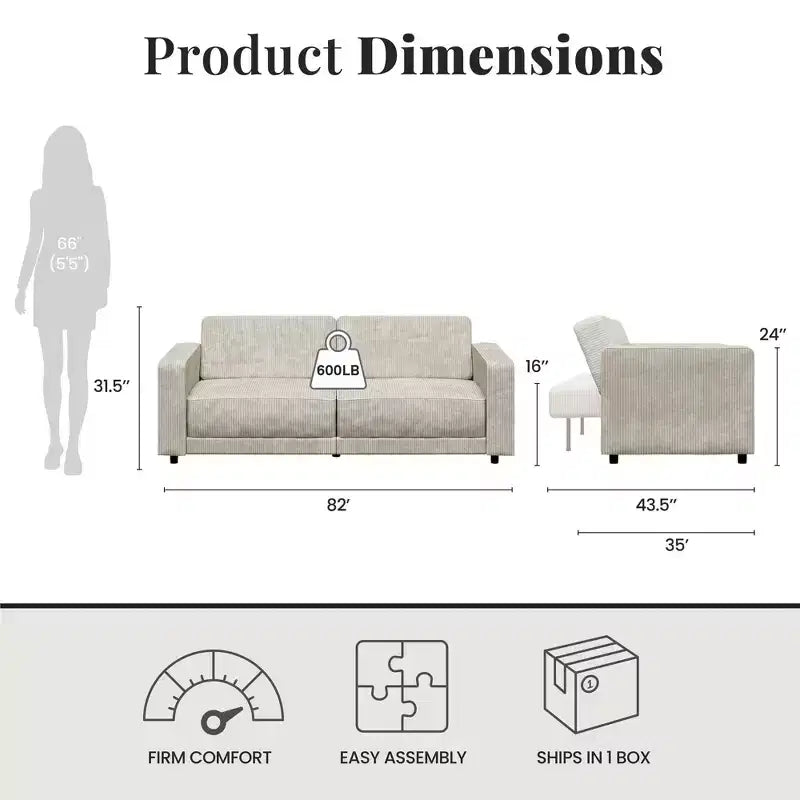 Divano letto futon Allie RealRooms