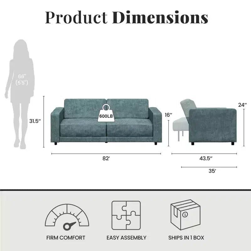 Divano letto futon Allie RealRooms