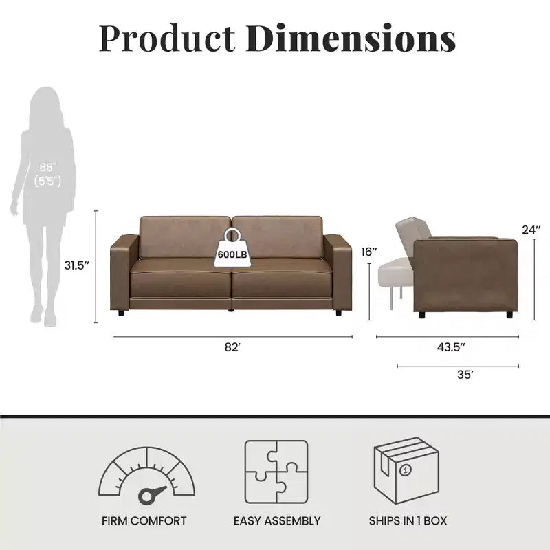 Divano letto futon Allie RealRooms