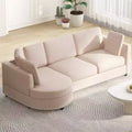 Mjkone Modern Small Cloud Couch, Living Room Minimalist Sofa, L Shaped Couch with Chaise