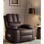 27 Oversized Recliner Chair with Heat & Massage  360 Swivel & Manual Rocking, Cup Holder for Living Room