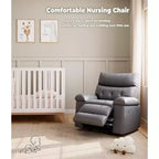 Poltrona Reclinabile Extra Large per Adulti - Divano Recliner in Pelle PU con Schiuma ad Alta Densità, Seduta Ampia e Reclinazione Manuale Fluida