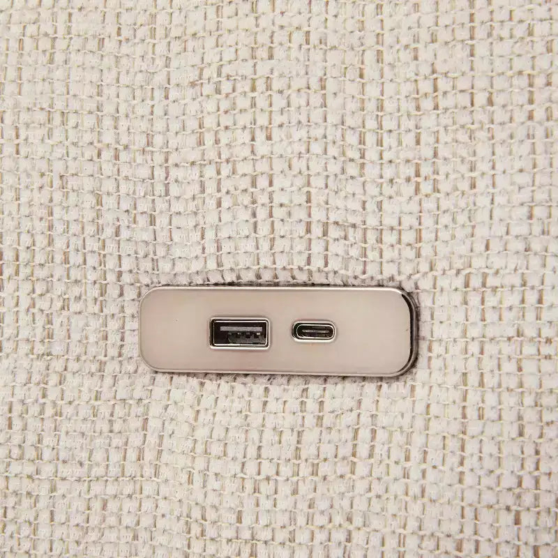 85.4 Divano Letto Sezionale Modulare con Pouf, Porte USB Divano in ciniglia Convertibile a L/U per Soggiorno