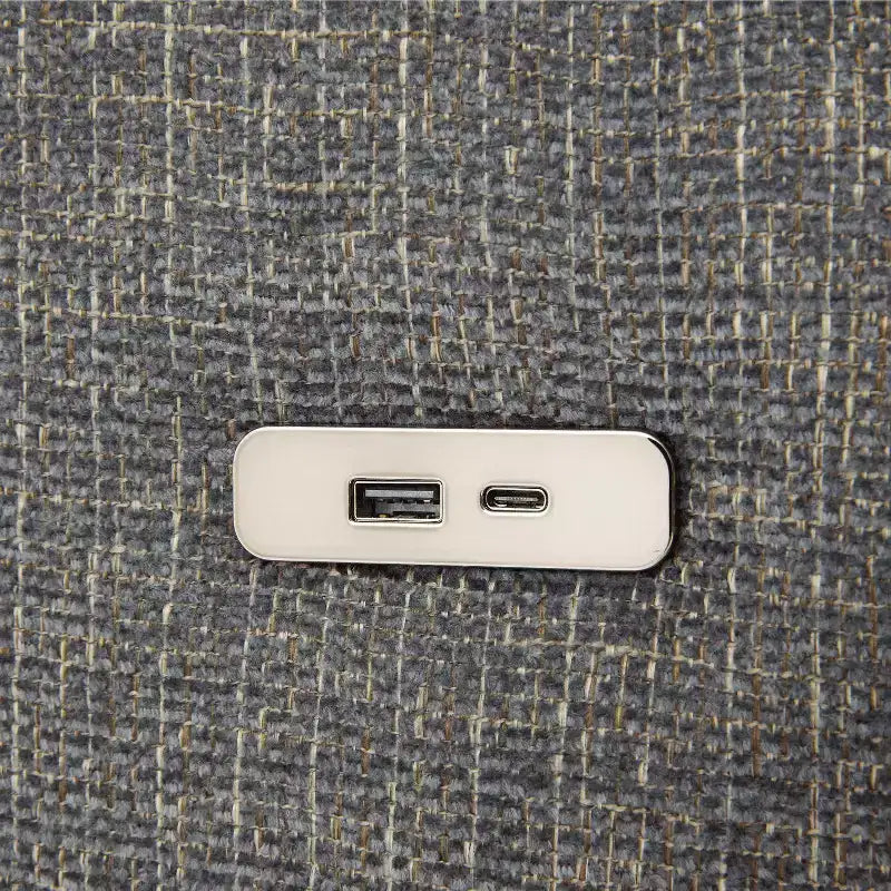 85.4 Divano Letto Sezionale Modulare con Pouf, Porte USB Divano in ciniglia Convertibile a L/U per Soggiorno