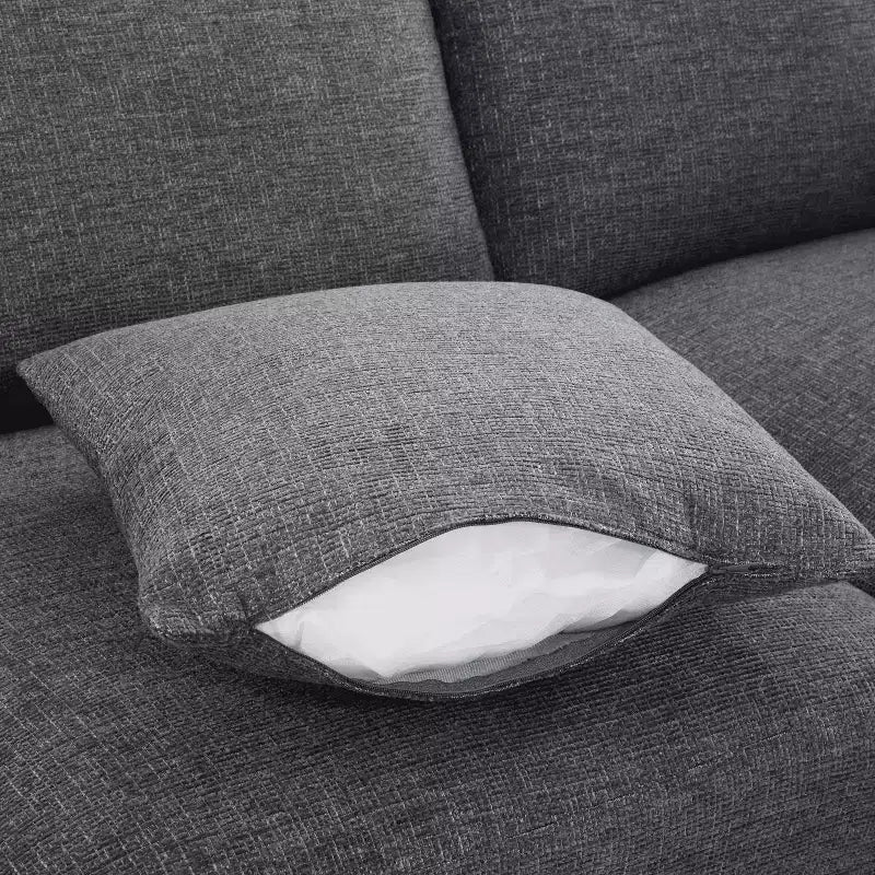 85.4 Divano Letto Sezionale Modulare con Pouf, Porte USB Divano in ciniglia Convertibile a L/U per Soggiorno