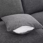 85.4 Divano Letto Sezionale Modulare con Pouf, Porte USB Divano in ciniglia Convertibile a L/U per Soggiorno