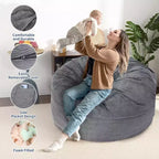 Divano Letto Convertibile a Sacco per Adulti - Materasso da Pavimento e Poltrona Oversize con Rivestimento Rimovibile e Lavabile