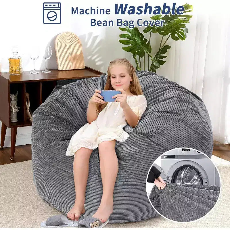 Divano Letto Convertibile a Sacco per Adulti - Materasso da Pavimento e Poltrona Oversize con Rivestimento Rimovibile e Lavabile