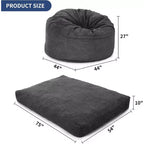 Divano Letto Convertibile a Sacco per Adulti - Materasso da Pavimento e Poltrona Oversize con Rivestimento Rimovibile e Lavabile