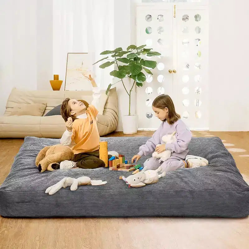 Divano Letto Convertibile a Sacco per Adulti - Materasso da Pavimento e Poltrona Oversize con Rivestimento Rimovibile e Lavabile