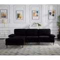 MAYEERTY 102 Convertible Sectional Sofa Solid Wood & Iron Frame, Removable Washable Covers, Anti-Slip Feet, 3 Colors