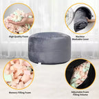 Poltrona Sacco 4 Piedi, Pouf Grande in Memory Foam per Adulti, Grande Divano con Morbido Rivestimento Rimovibile in Microfibra 4'