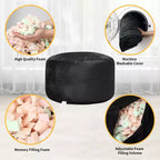 Poltrona Sacco 4 Piedi, Pouf Grande in Memory Foam per Adulti, Grande Divano con Morbido Rivestimento Rimovibile in Microfibra 4'