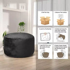 Poltrona Sacco 4 Piedi, Pouf Grande in Memory Foam per Adulti, Grande Divano con Morbido Rivestimento Rimovibile in Microfibra 4'