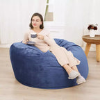 Poltrona Sacco 4 Piedi, Pouf Grande in Memory Foam per Adulti, Grande Divano con Morbido Rivestimento Rimovibile in Microfibra 4'