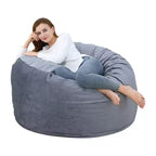 Poltrona Sacco 4 Piedi, Pouf Grande in Memory Foam per Adulti, Grande Divano con Morbido Rivestimento Rimovibile in Microfibra 4'