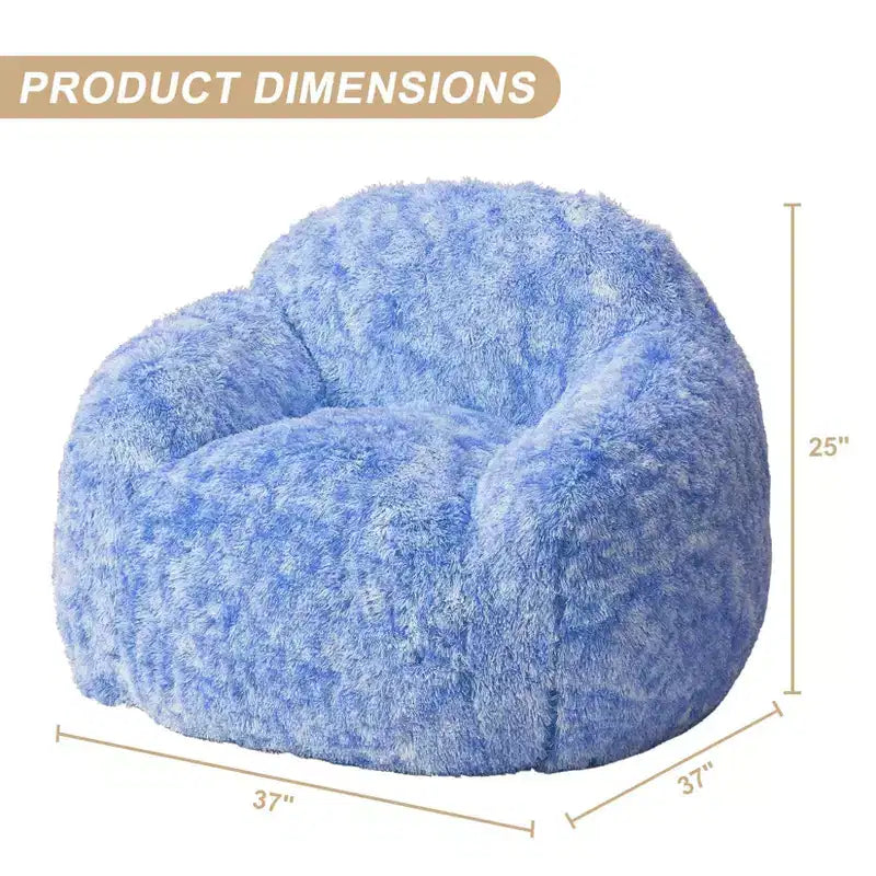 Poltrona Sacco per Adulti, Poltrona Sacco in Ecopelliccia con Imbottitura, Morbida Poltrona Sacco in Peluche per Soggiorno, Poltrona Sacco con Braccioli per la Lettura