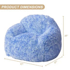 Poltrona Sacco per Adulti, Poltrona Sacco in Ecopelliccia con Imbottitura, Morbida Poltrona Sacco in Peluche per Soggiorno, Poltrona Sacco con Braccioli per la Lettura