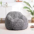 Poltrona Sacco per Adulti, Poltrona Sacco in Ecopelliccia con Imbottitura, Morbida Poltrona Sacco in Peluche per Soggiorno, Poltrona Sacco con Braccioli per la Lettura