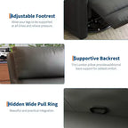 Poltrona Reclinabile Manuale, Divano Girevole a Dondolo a 360°, Poltrona Singola in Similpelle, Recliner Moderno con Schienale Alto e Ergonomico, per Soggiorno
