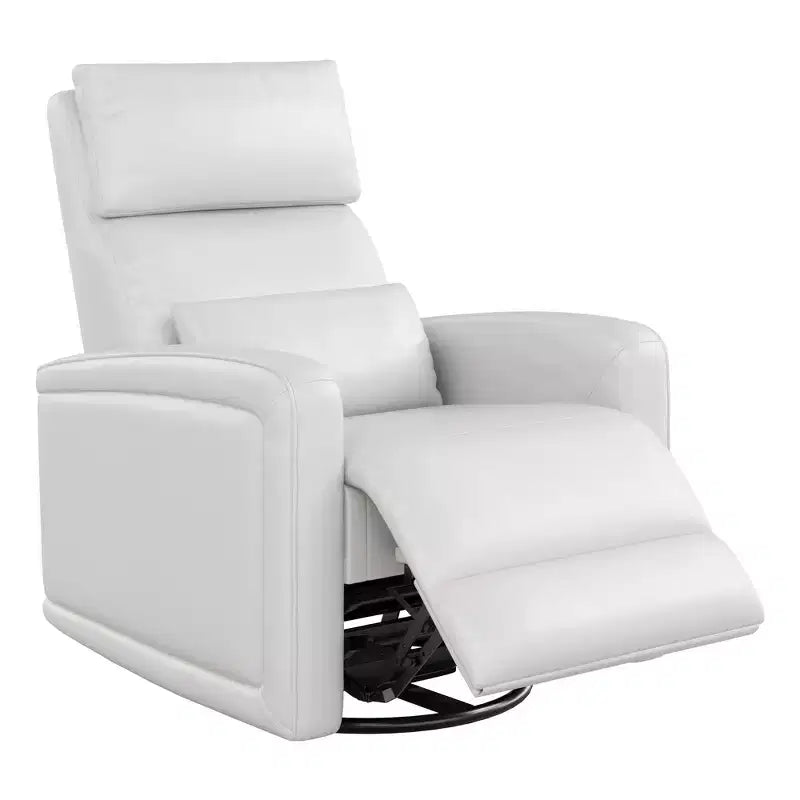 Poltrona Reclinabile Manuale, Divano Girevole a Dondolo a 360°, Poltrona Singola in Similpelle, Recliner Moderno con Schienale Alto e Ergonomico, per Soggiorno