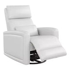 Poltrona Reclinabile Manuale, Divano Girevole a Dondolo a 360°, Poltrona Singola in Similpelle, Recliner Moderno con Schienale Alto e Ergonomico, per Soggiorno