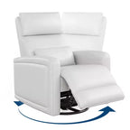 Poltrona Reclinabile Manuale, Divano Girevole a Dondolo a 360°, Poltrona Singola in Similpelle, Recliner Moderno con Schienale Alto e Ergonomico, per Soggiorno