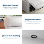 Poltrona Reclinabile Manuale, Divano Girevole a Dondolo a 360°, Poltrona Singola in Similpelle, Recliner Moderno con Schienale Alto e Ergonomico, per Soggiorno