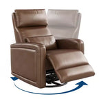 Poltrona Reclinabile Manuale, Divano Girevole a Dondolo a 360°, Poltrona Singola in Similpelle, Recliner Moderno con Schienale Alto e Ergonomico, per Soggiorno
