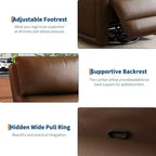 Poltrona Reclinabile Manuale, Divano Girevole a Dondolo a 360°, Poltrona Singola in Similpelle, Recliner Moderno con Schienale Alto e Ergonomico, per Soggiorno