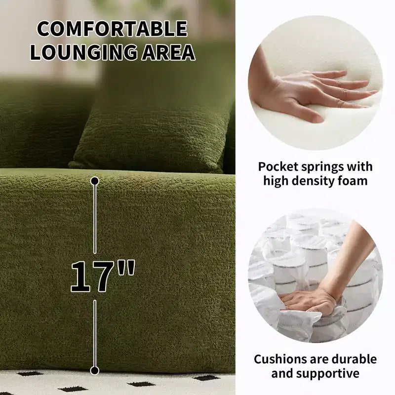 Divano componibile Whisen 110 con imbottitura a compressione totale