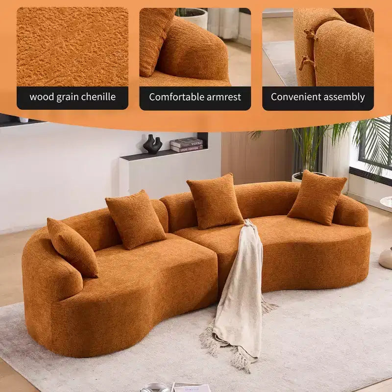 Divano componibile Whisen 110 con imbottitura a compressione totale
