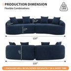 Divano componibile Whisen 110 con imbottitura a compressione totale