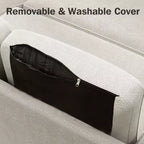 Dyonery Divano letto estraibile 2 in 1 con chaise longue reversibile contenitore per camera da letto Divano a L componibile con tasche laterali, 81"