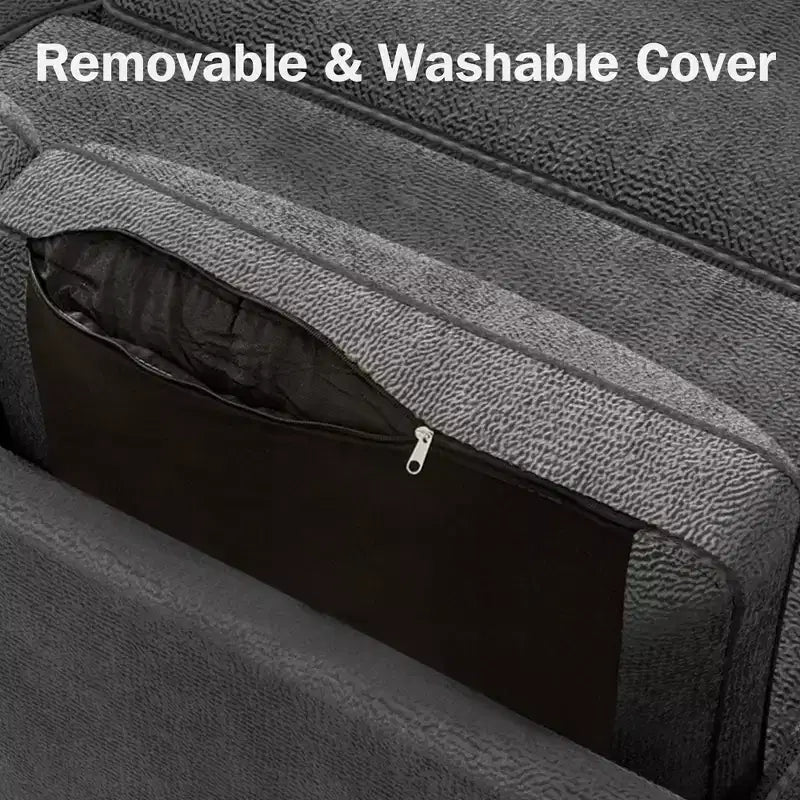 Dyonery Divano letto estraibile 2 in 1 con chaise longue reversibile contenitore per camera da letto Divano a L componibile con tasche laterali, 81"