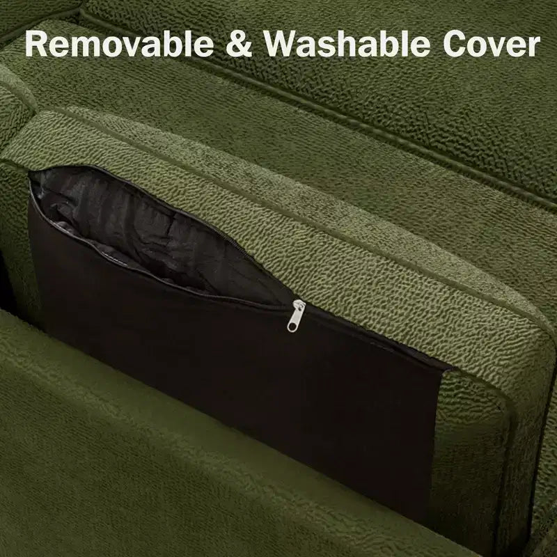 Dyonery Divano letto estraibile 2 in 1 con chaise longue reversibile contenitore per camera da letto Divano a L componibile con tasche laterali, 81"