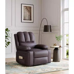 Oversized Recliner Chairs with Heat and Massage - Swivel Lazy Recliner Chair for Adults- Manual Chair with Cup Holder, Bedrooms and Nurseries
