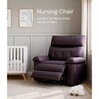 Poltrona Reclinabile Grande Extra Large - Poltrona reclinabile manuale in finta pelle PU di grandi dimensioni per adulti, poltrona relax dal comfort eccezionale