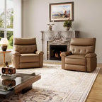 Poltrona Reclinabile Grande Extra Large - Poltrona reclinabile manuale in finta pelle PU di grandi dimensioni per adulti, poltrona relax dal comfort eccezionale