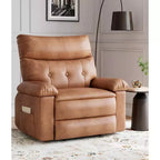 Poltrona Reclinabile Grande Extra Large - Poltrona reclinabile manuale in finta pelle PU di grandi dimensioni per adulti, poltrona relax dal comfort eccezionale
