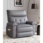 Poltrona Reclinabile Grande Extra Large - Poltrona reclinabile manuale in finta pelle PU di grandi dimensioni per adulti, poltrona relax dal comfort eccezionale