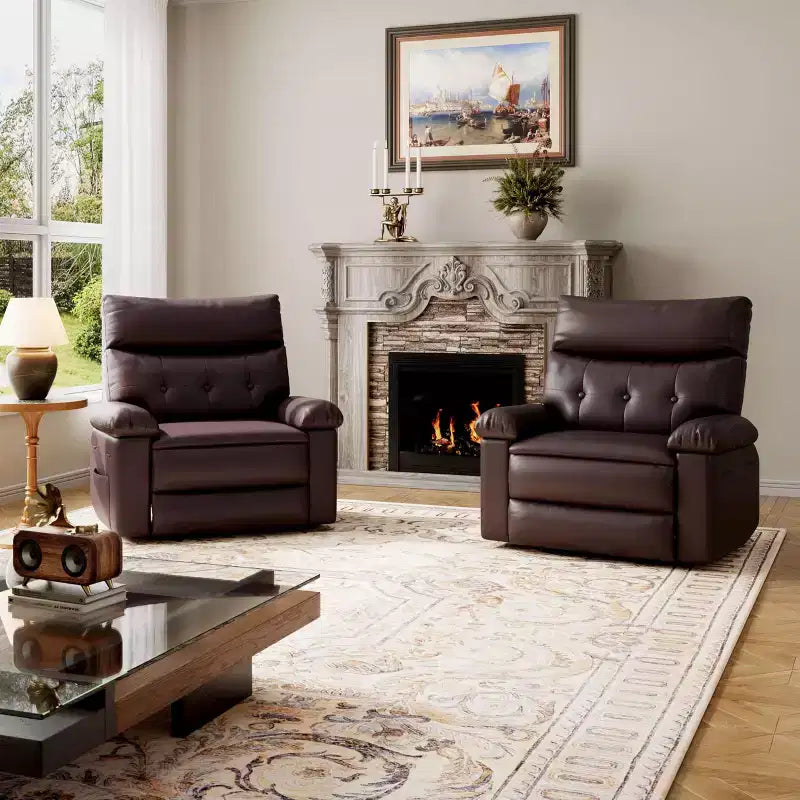 Poltrona Reclinabile Oversize - Grande Recliner Manuale in Similpelle PU per Adulti, Poltrona Relax dal Comfort Eccezionale