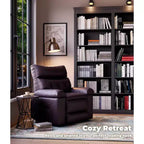 Poltrona Reclinabile Oversize - Grande Recliner Manuale in Similpelle PU per Adulti, Poltrona Relax dal Comfort Eccezionale