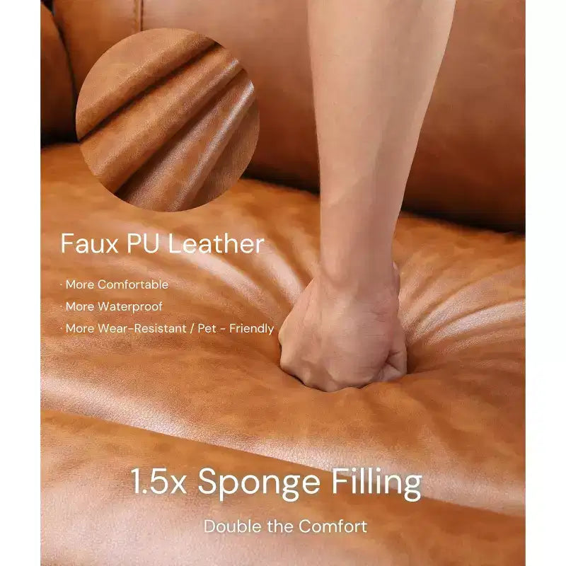 Poltrona Reclinabile Oversize - Grande Recliner Manuale in Similpelle PU per Adulti, Poltrona Relax dal Comfort Eccezionale