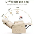 Poltrona Reclinabile Oversize - Grande Recliner Manuale in Similpelle PU per Adulti, Poltrona Relax dal Comfort Eccezionale