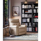 Poltrona Reclinabile Oversize - Grande Recliner Manuale in Similpelle PU per Adulti, Poltrona Relax dal Comfort Eccezionale