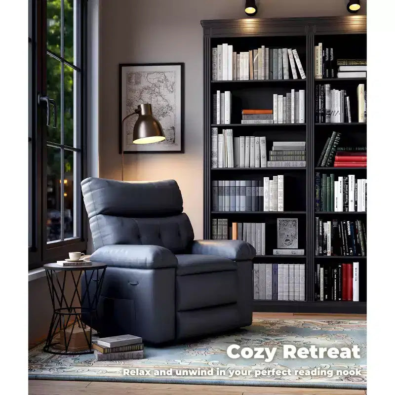 Poltrona Reclinabile Oversize - Grande Recliner Manuale in Similpelle PU per Adulti, Poltrona Relax dal Comfort Eccezionale