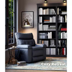 Poltrona Reclinabile Oversize - Grande Recliner Manuale in Similpelle PU per Adulti, Poltrona Relax dal Comfort Eccezionale