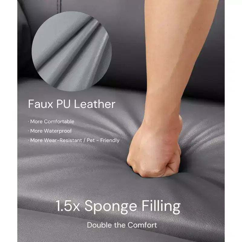 Poltrona Reclinabile Oversize - Grande Recliner Manuale in Similpelle PU per Adulti, Poltrona Relax dal Comfort Eccezionale