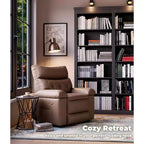 Poltrona Reclinabile Oversize - Grande Recliner Manuale in Similpelle PU per Adulti, Poltrona Relax dal Comfort Eccezionale